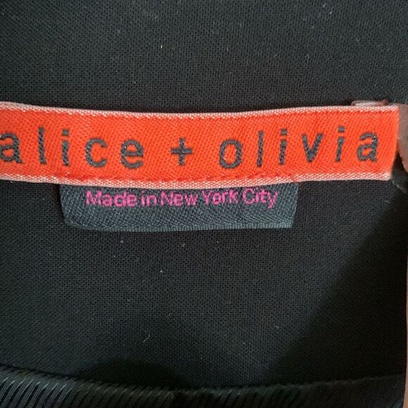 Alice + Olivia black long draped collar tuxedo style blazer - Picture 5 of 13